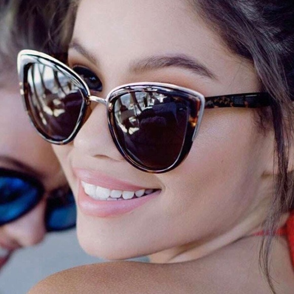 Accessories - Luxe Leopard Print Gradient Cat Eye Sunnies Sunglasses